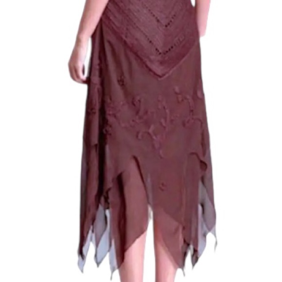 $340 Krochetta Papillon Beaded Crochet Gown Small 2 4 Hand Made Embroidered NWT - Picture 8 of 16